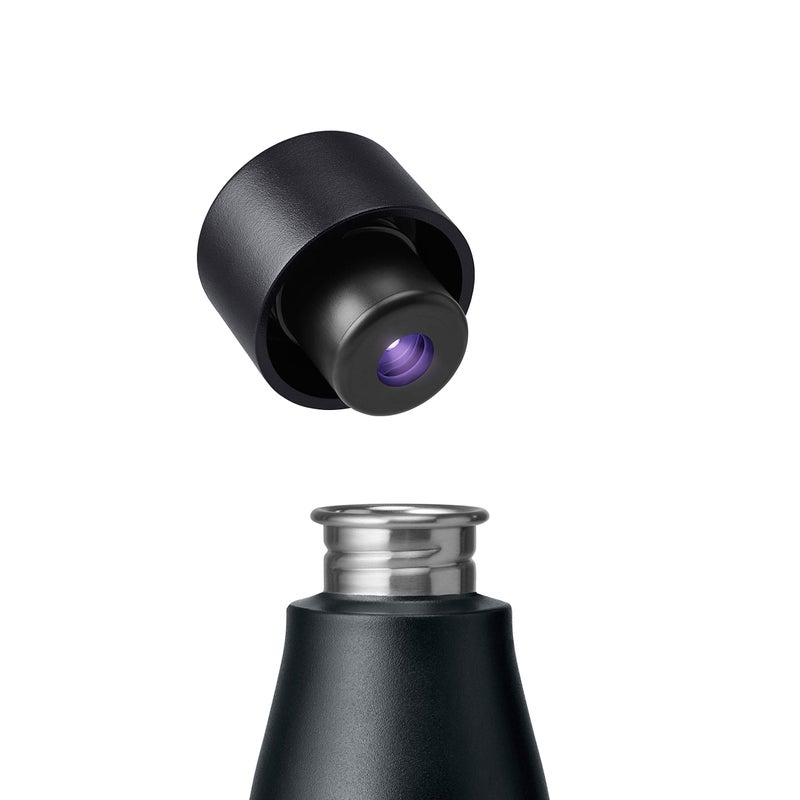LARQ Bottle Movement PureVis 32 oz- Lightweight Self-Cleaning and Non-Insulated Stainless Steel Water Bottle with UV Water Purifier | Reusable & Travel Friendly, Black/Pine - Image 4
